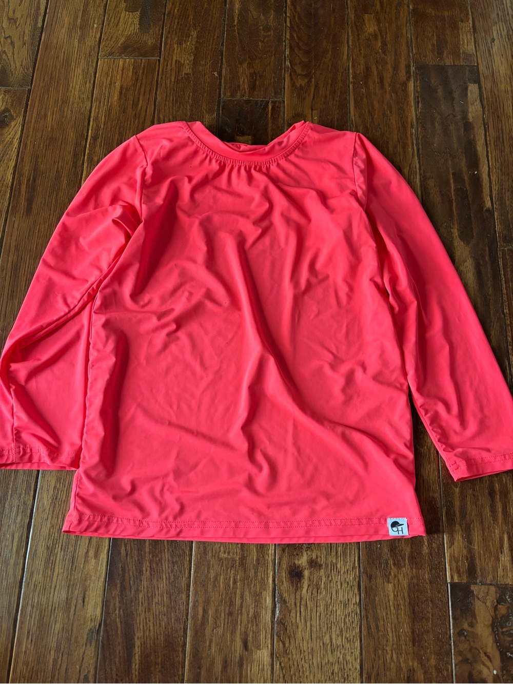 George Hats 7/8 Neon Coral Sun Shirt Rashguard Swim Long Sleeve